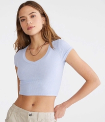 Áo thun cổ tim trơn Aero basic xuất xịn