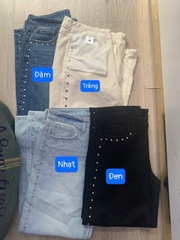 Quần jean suông đính jbd bigsize