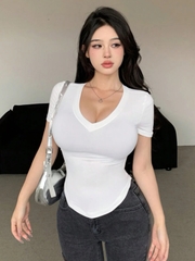 Áo thun cổ tim Shein bigsize