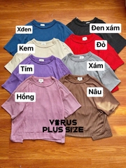 Áo thun tay lửng Andree vạt xẻ kiểu bigsize xuất xịn