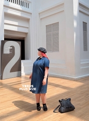 Đầm somi zip Cato bigsize fom suông jean mềm thoải mái bigsize(catodzip)
