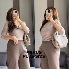 Áo cổ tim f21 tay dài bigsize(8660)