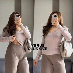Áo cổ tim f21 tay dài bigsize(8660)