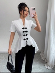 Áo kiểu Shein vạt dài xuất xịn