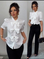 Áo kiêu Shein cột nơ xuất xịn