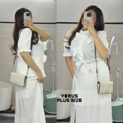 Chân váy midi xẻ tà Bwear xuất xịn