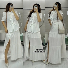 Chân váy midi xẻ tà Bwear xuất xịn