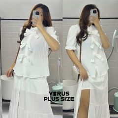 Chân váy midi xẻ tà Bwear xuất xịn