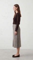 Chân váy caro primark bigsize dáng công sở