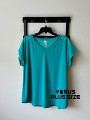 [ViruSpluSSize]sale outlet -  áo tập XerSion cổ tim bigSize
