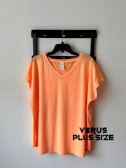 [ViruSpluSSize]sale outlet -  áo tập XerSion cổ tim bigSize