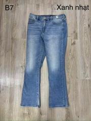 Quần Jeans exp flare xẻ gấu bigsize xuất xịn (B7)