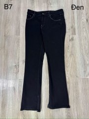 Quần Jeans exp flare xẻ gấu bigsize xuất xịn (B7)
