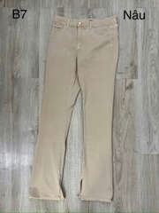Quần Jeans exp flare xẻ gấu bigsize xuất xịn (B7)