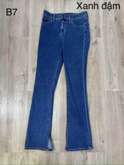 Quần Jeans exp flare xẻ gấu bigsize xuất xịn (B7)