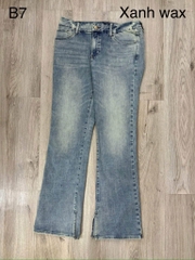 Quần Jeans exp flare xẻ gấu bigsize xuất xịn (B7)
