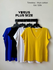 [viruSpluSSize]Áo thun beSt-Seller TimeleSS cổ tim bigSize vải mát mịn