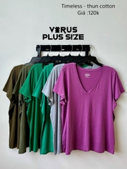[viruSpluSSize]Áo thun beSt-Seller TimeleSS cổ tim bigSize vải mát mịn