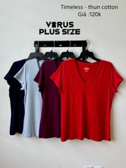 [viruSpluSSize]Áo thun beSt-Seller TimeleSS cổ tim bigSize vải mát mịn