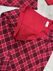 [Có Bigsize ]Bộ đồ caro đỏ VIC xuất xịn