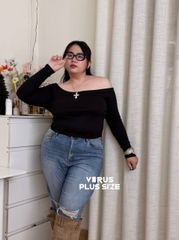 Áo thun bẹt vai tay dài Fashion bigsize