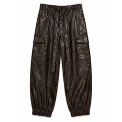 Quần da nâu It's bigsize trendy