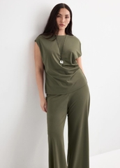 Set xoài mng nhún eo quần suông chất mát mịn xuất xịn bigsize