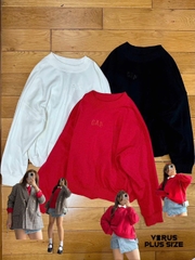 Sweater Gap tà bo bigsize logo thêu xuất xịn