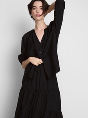 Áo cổ V nút primark tay phồng bigsize xuất xịn