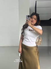 *LỖI Ố NHẸ - Top tee F21plus áo thun gân co giãn bigsize(4309)