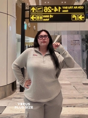 [viruSpluSSize]áo Sweater zip vineyard nỉ bông mềm mịn bigSize