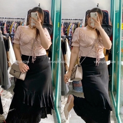 [viruSpluSSize]Chân váy eSprit midi tầng xịn bigSize