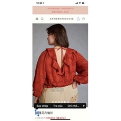 sale outlet - Áo cổ V hở lưng Anthpologie BigSize xuất xịn