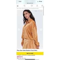 [viruSpluSSize] sale outlet - Áo Somi f21 pluS bigSize xuất xịn Satin