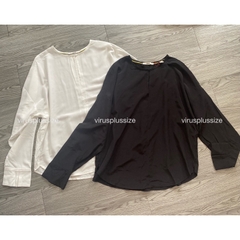 [viruSpluSSize]Áo Somi trăng đen eSprit bigSize xuất xịn(hết đen)