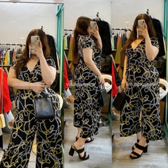 [viruSpluSSize]JUMSUIT Emma hoa tiết mắc xích outlet Sale
