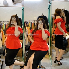 [viruSpluSSize]Áo bigSize bẹt vai haute monde