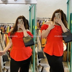 [viruSpluSSize]Áo bigSize bẹt vai haute monde