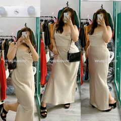 [viruSpluSSize]Đầm  đi tiệc BHLDN xẻ tà 2 bên bigSize(bhldn8)