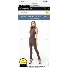 JumpSuit Blingbling F21 Cổ Cao Hở Lưng BigSize Outlet Sale
