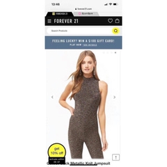 JumpSuit Blingbling F21 Cổ Cao Hở Lưng BigSize Outlet Sale