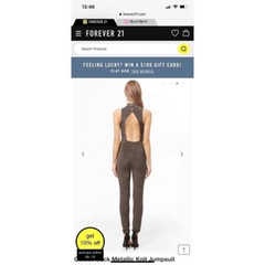 JumpSuit Blingbling F21 Cổ Cao Hở Lưng BigSize Outlet Sale