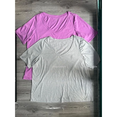 [viruSpluSSize]sale outlet - Áo thun cổ tim LANE 2 xuất xịn bigSize