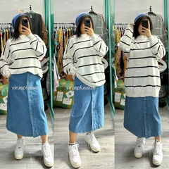 [viruSpluSSize]Áo len Sọc anewday xuất xịn bigSize(fback khách)