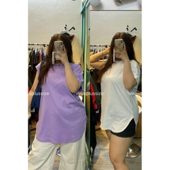 sale outlet - Áo thun GU vạt bầu tay áo cách điệu BigSize xuất xịn