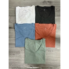 Áo thun trơn cổ tim gap bigSize xuất xịn
