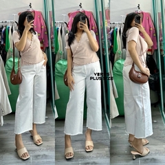 [viruSpluSSize]Quần jean UNI lửng trắng BigSize xuất xịn
