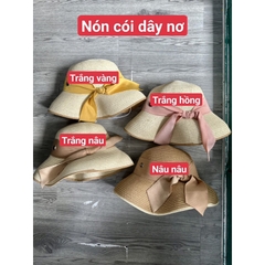 [viruSpluSSize]Nón Cói phối dây nơ baSic che nắng Siu tốt hàng xịn xò