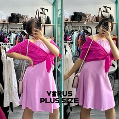 [viruSpluSSize]Đầm yếm F21 bigSize xuất xịn