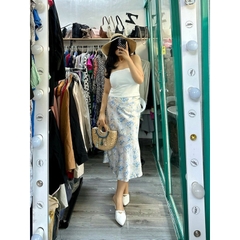 [viruSpluSSize]Chân váy lụa F21 xịn lưng mix chun bigSize [4702]